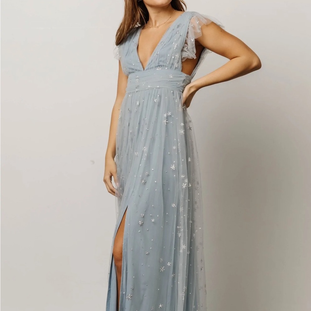 Size L, dusty blue and silver, Baltic Born